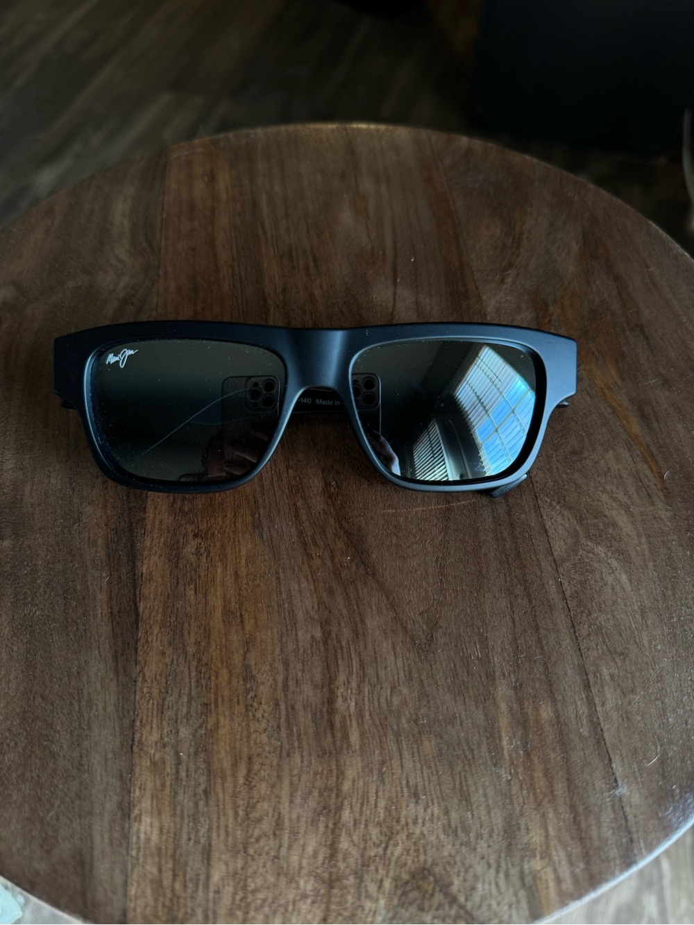 Maui Jim Matte Black Polarized Wayfarer Sunglasses - Picture 2 of 12
